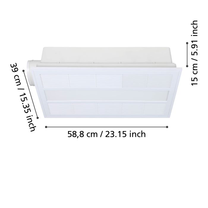 SALVADOR 4-in-1 Bathroom Heater Exhaust Fan with LED Light