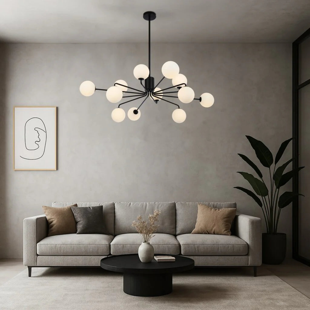 Felton 12 Light Pendant Black