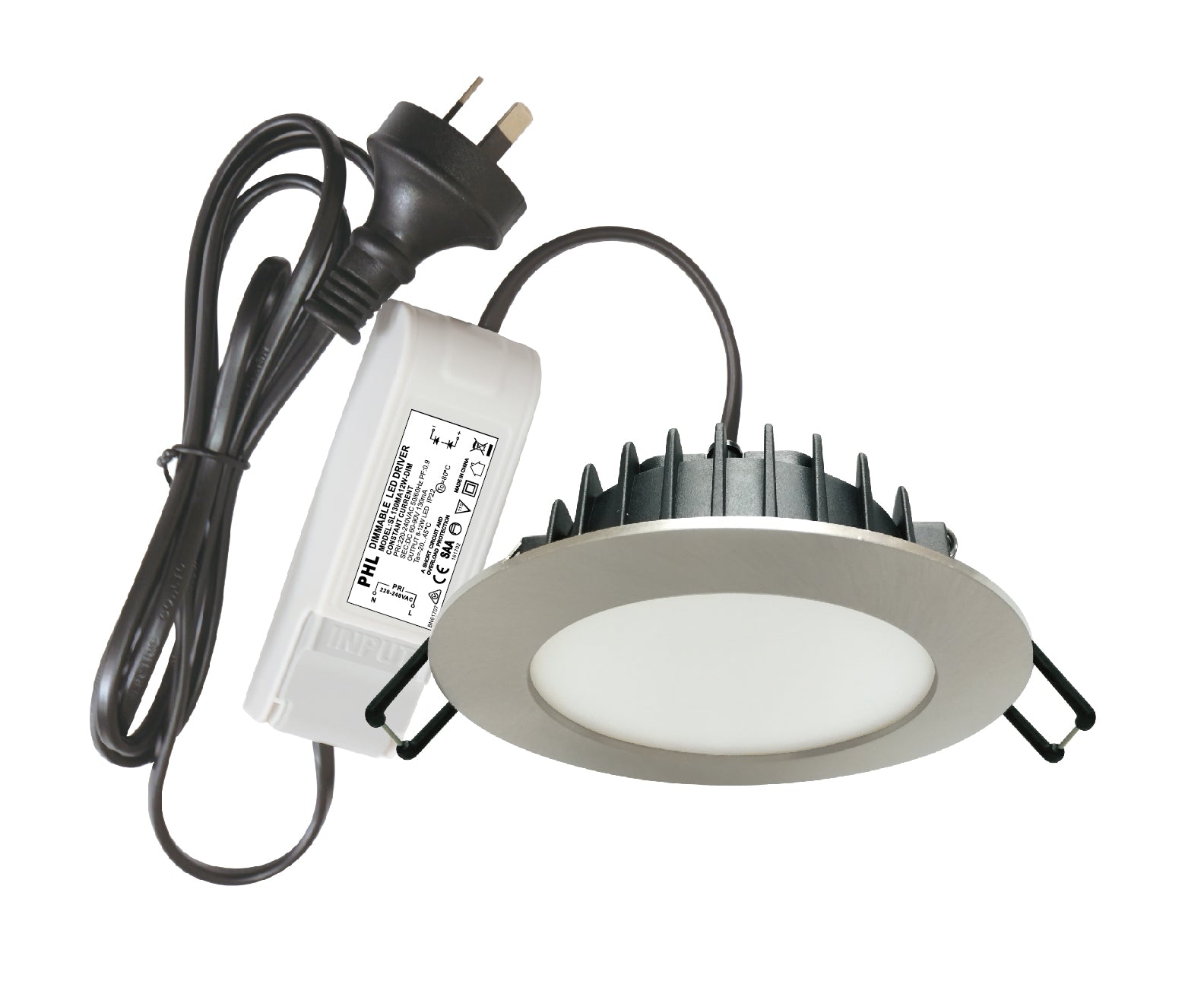 PHL902 LED Downlight Brushed Chrome