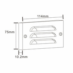 PI-SLC2110WB Small Weathered Bronze Louvered Step Light 12V