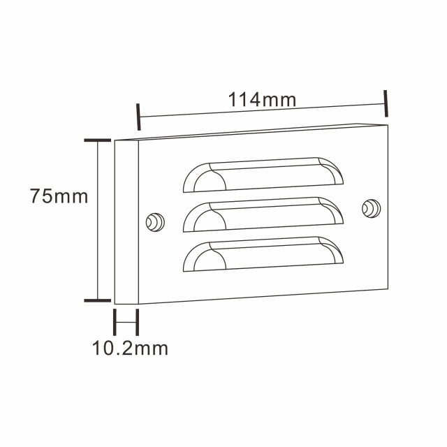 PI-SLC2110WB Small Weathered Bronze Louvered Step Light 12V
