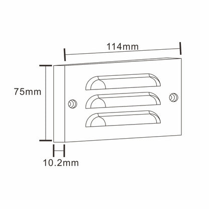 PI-SLC2110WB Small Weathered Bronze Louvered Step Light 12V