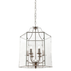 Arcadia 6 Light Pendant Satin Chrome