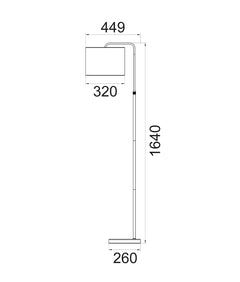 Arriba Adjustable Marble Floor Lamp