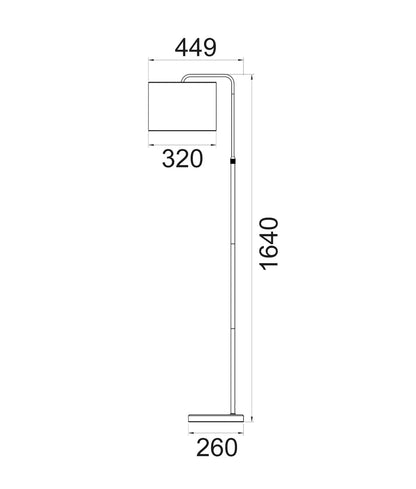 Arriba Adjustable Marble Floor Lamp