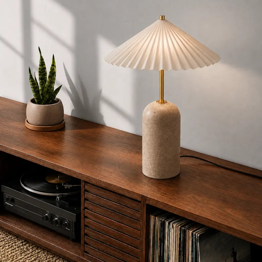 Arvane Travertine Table Lamp