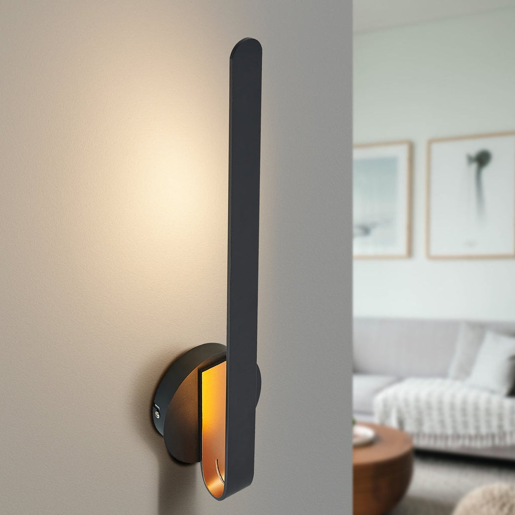 Atala 60 LED Wall Light Black & Gold