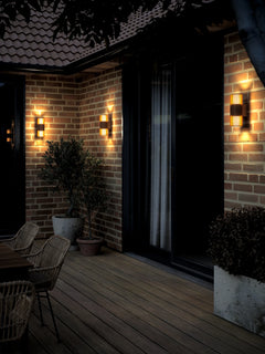 Aludra Exterior Double Wall Light Brown Metallic