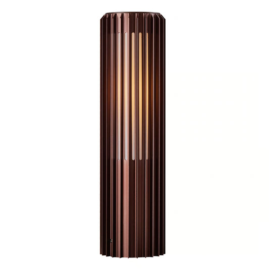 Aludra 45 Exterior Bollard Light Brown Metallic