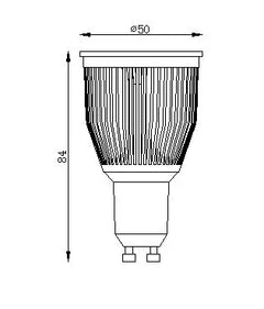 7w COB LED GU10 Globe