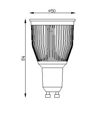 7w COB LED GU10 Globe