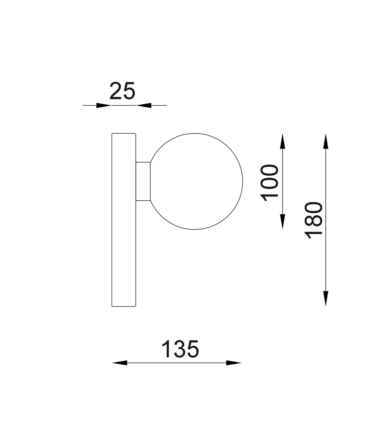 Balle Long Wall Light