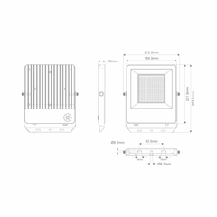 Blaze-Pro 50/70/100W White LED Floodlight