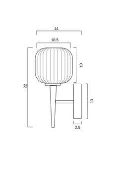 Bobo Smoked Wall Light