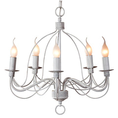 Candice 5LT Candelabra Pendant White