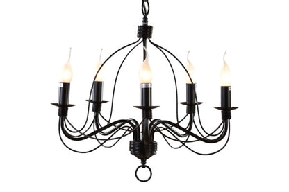 Candice 5LT Candelabra Pendant Black