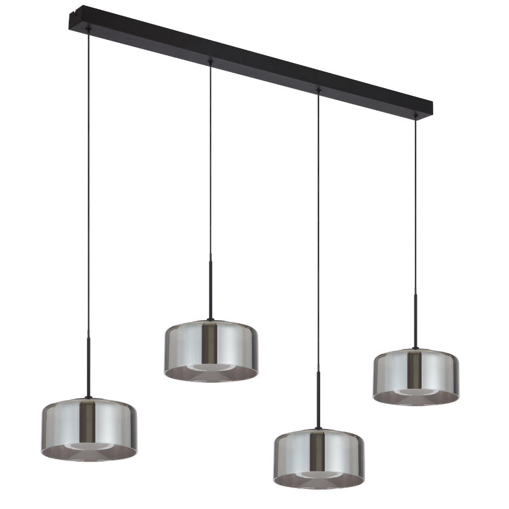 Cedro 4LT Smoked LED Pendant