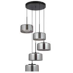 Cedro 5LT Smoked LED Pendant