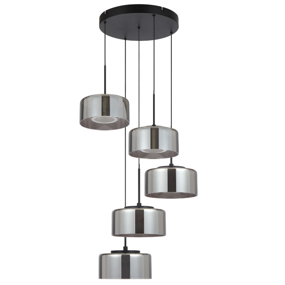 Cedro 5LT Smoked LED Pendant