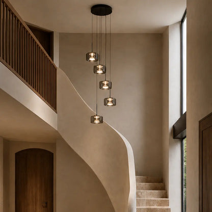 Cedro 5LT Smoked LED Pendant