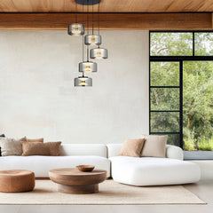 Cedro 5LT Smoked LED Pendant