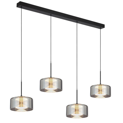 Cedro 4LT Smoked LED Pendant