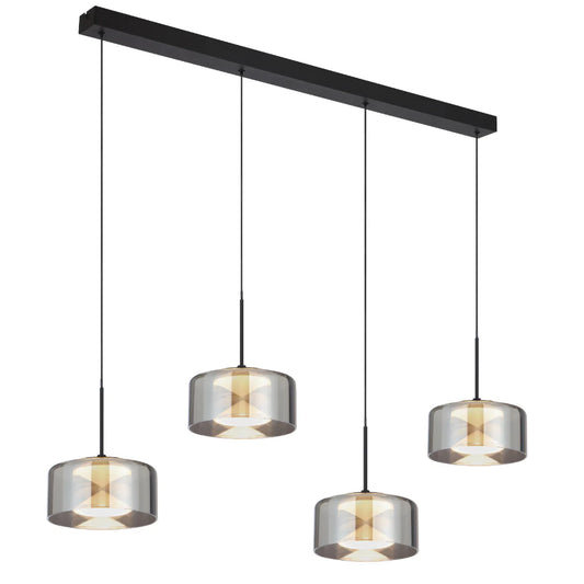 Cedro 4LT Smoked LED Pendant