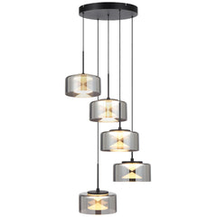Cedro 5LT Smoked LED Pendant