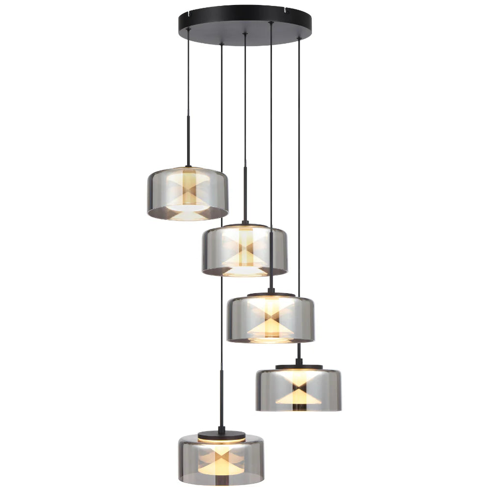 Cedro 5LT Smoked LED Pendant