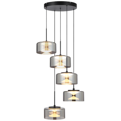 Cedro 5LT Smoked LED Pendant