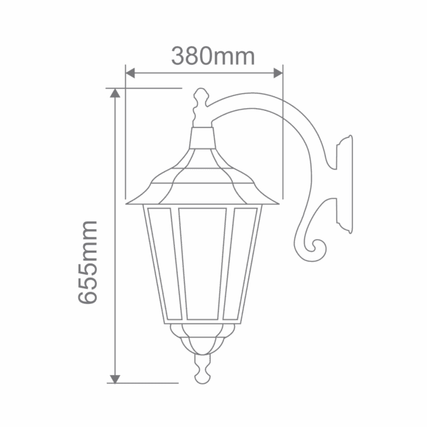 Chester Curved Arm Downward Exterior Coach Light