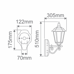 Chester Up-Facing Exterior Coach Light