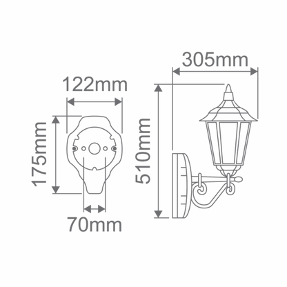 Chester Up-Facing Exterior Coach Light