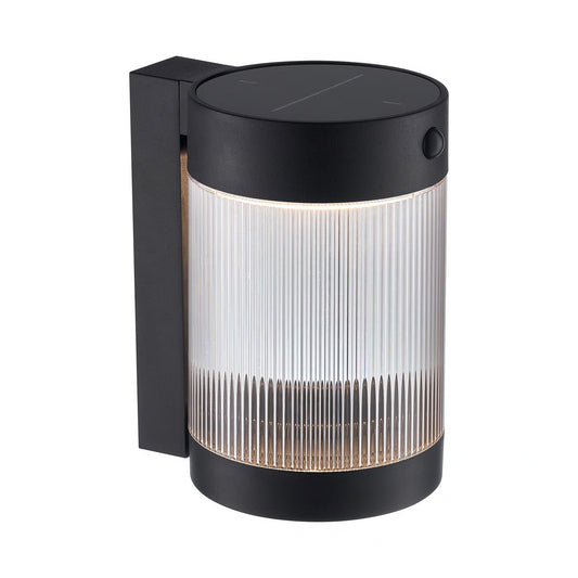 Coupar Solar Wall light Black