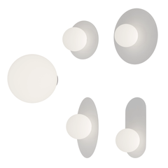 Crest Opal Orb Wall Light White