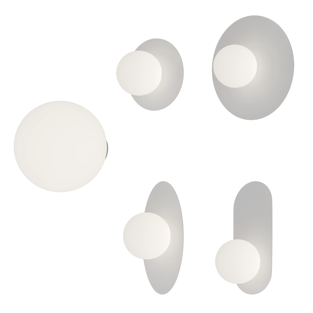 Crest Opal Orb Wall Light White