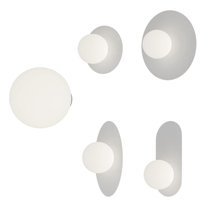 Crest Opal Orb Wall Light White