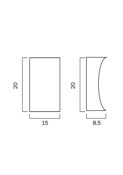 Dash LED Exterior Up/Down Wall Light Black