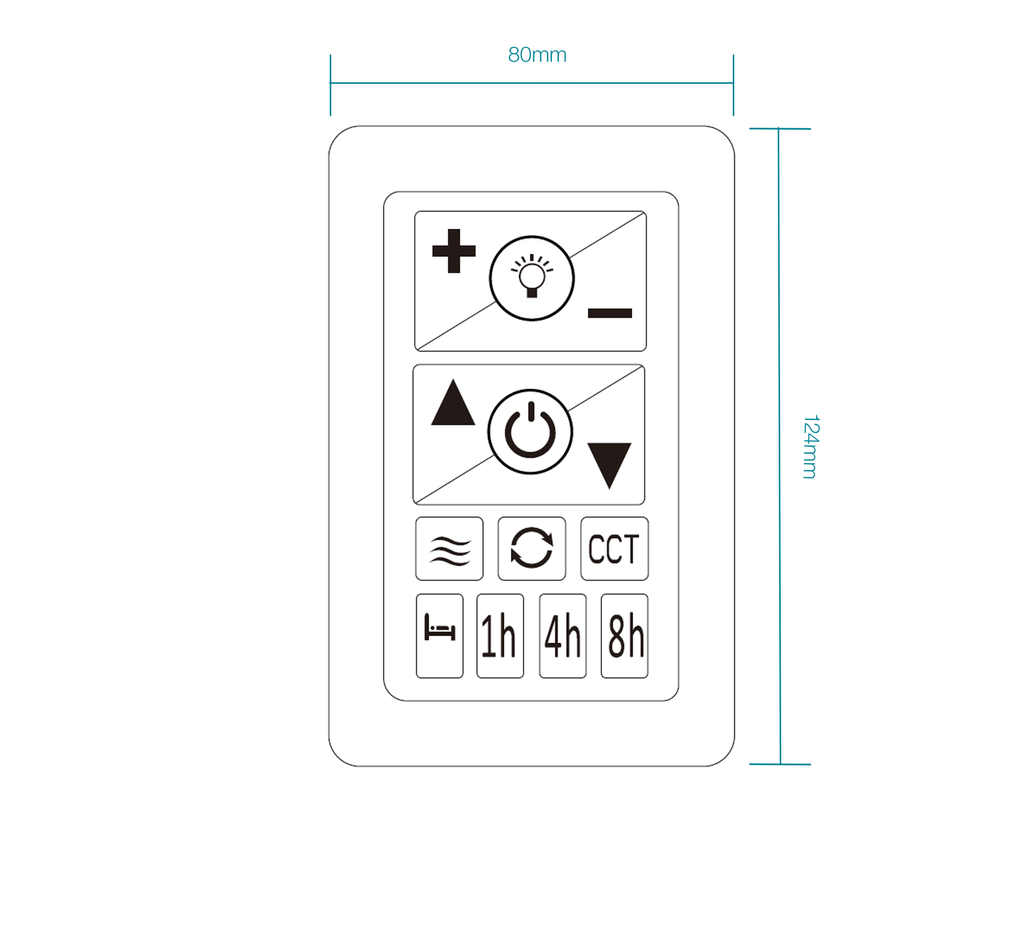 WIFI DC Wall Control to suit all MARTEC DC WIFI, Quantum DC & Zorro DC ceiling fans