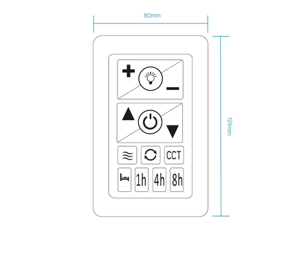 WIFI DC Wall Control to suit all MARTEC DC WIFI, Quantum DC & Zorro DC ceiling fans