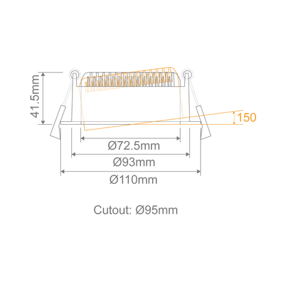 Deco Tilt 13w LED Downlight
