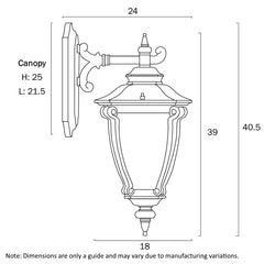 Delfino Exterior Wall Light Bronze