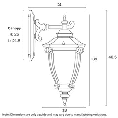 Delfino Exterior Wall Light Black