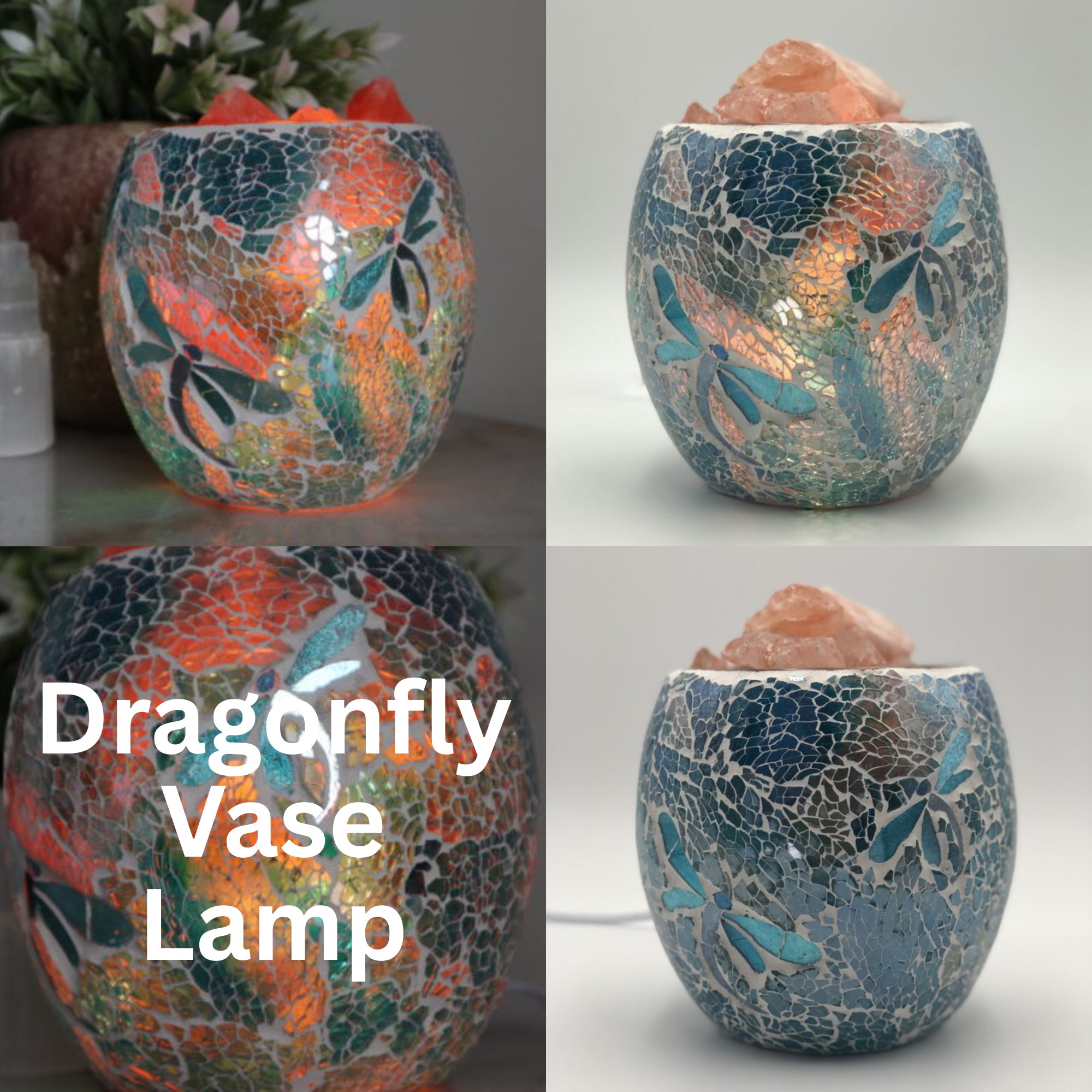 Mosaic Vase Salt Lamps