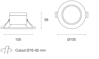 Econoled EC7 7w LED Downlight