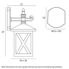Eldon Exterior Wall Light Black