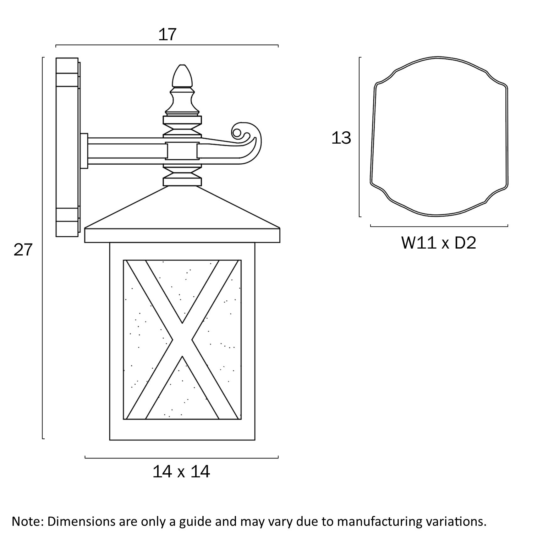 Eldon Exterior Wall Light Black