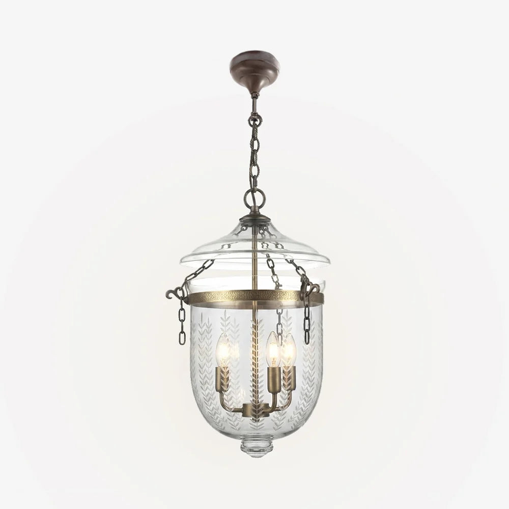 Bell Jar Brass Pendant