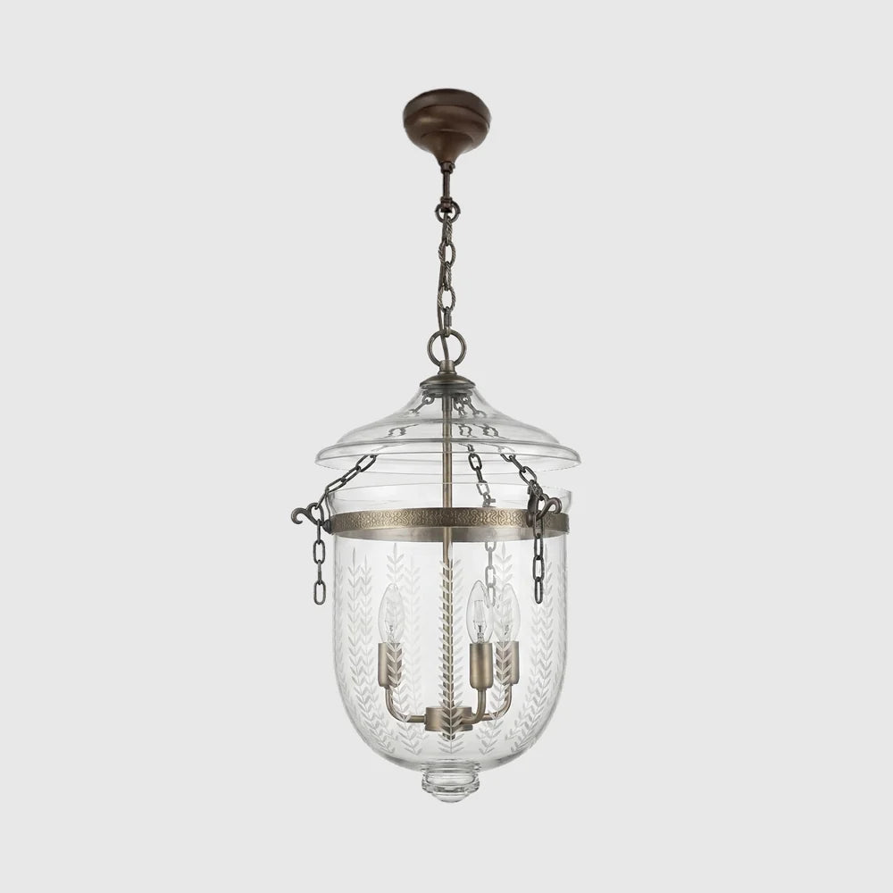 Bell Jar Brass Pendant