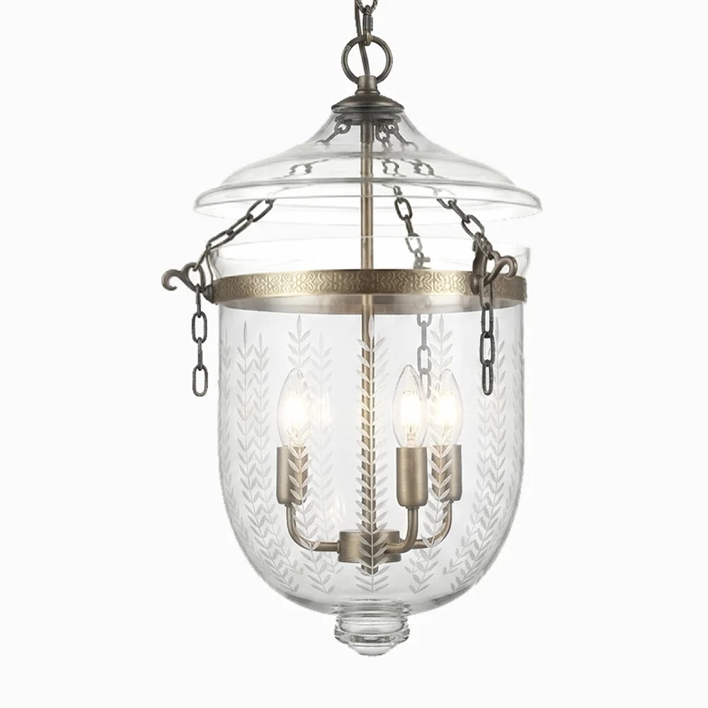 Bell Jar Brass Pendant